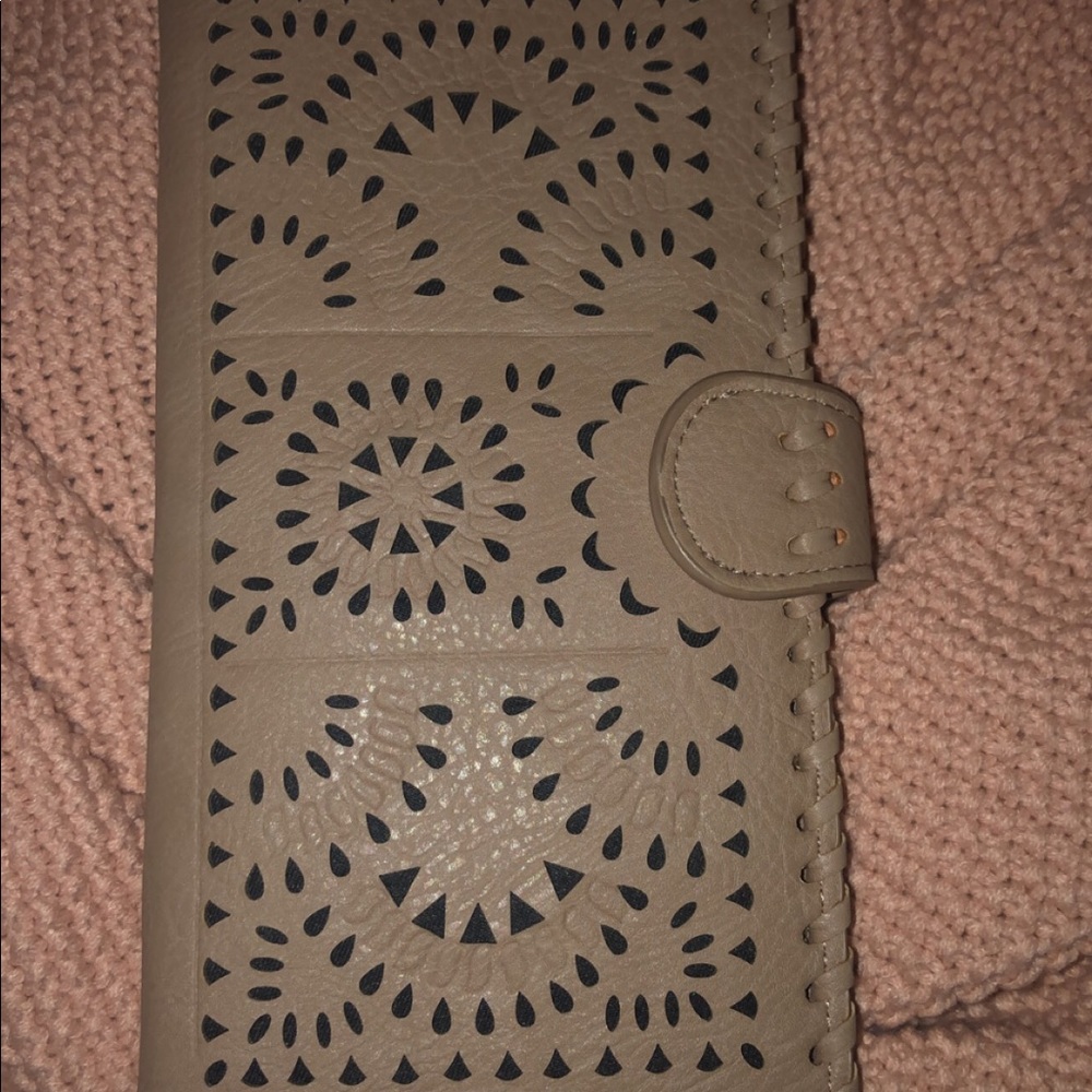Large. Faux leather boho wallet